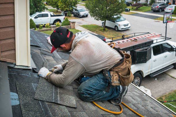 Professional Roof Installation technician working in Fremont, MI